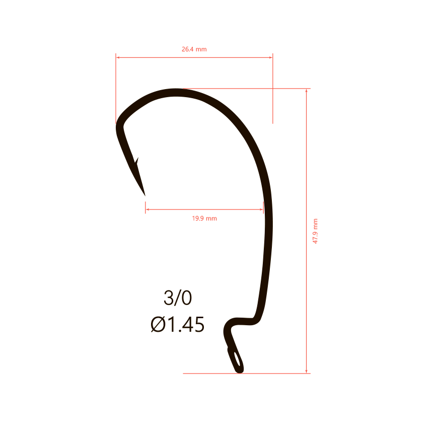 Крючки офсетные Saikyo BS-2317 Magna Super Lock Worm