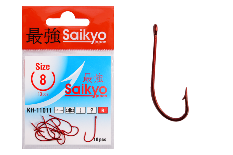 Крючки Saikyo KH-11011 O&apos;Shaughnessy Red № 8 (10шт)