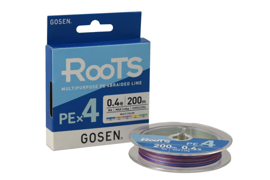 Шнур Gosen ROOTS PE X4 Multi Color 200м #0.8