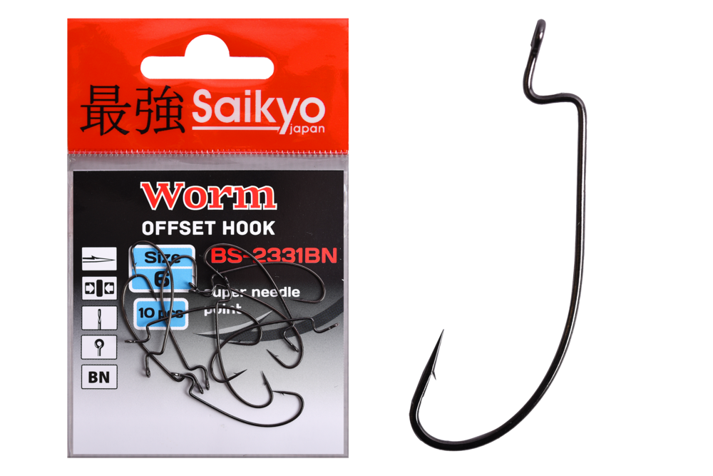 Крючки офсетные Saikyo BS-2331 Worm