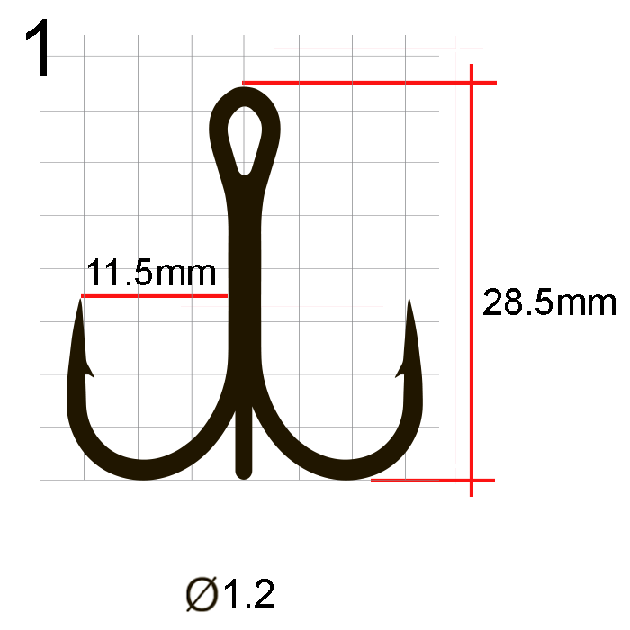 Крючки тройные Saikyo 7001
