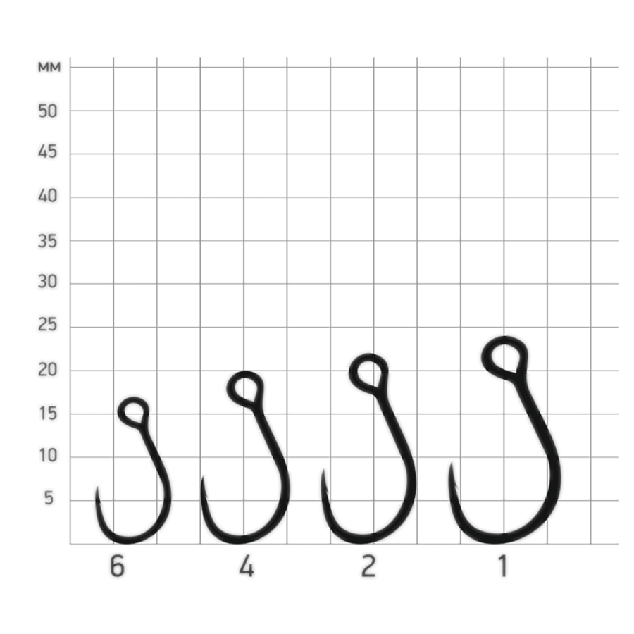 Крючки Saikyo SSBL075-BN IN-LINE EYE BARBLESS №6 (10 шт.)