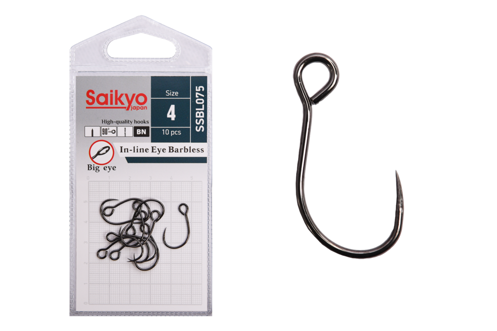 Крючки Saikyo SSBL075 In-line Eye Barbless