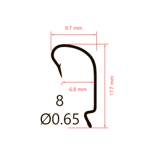 Крючки офсетные Saikyo BS-2312 Offset Worm