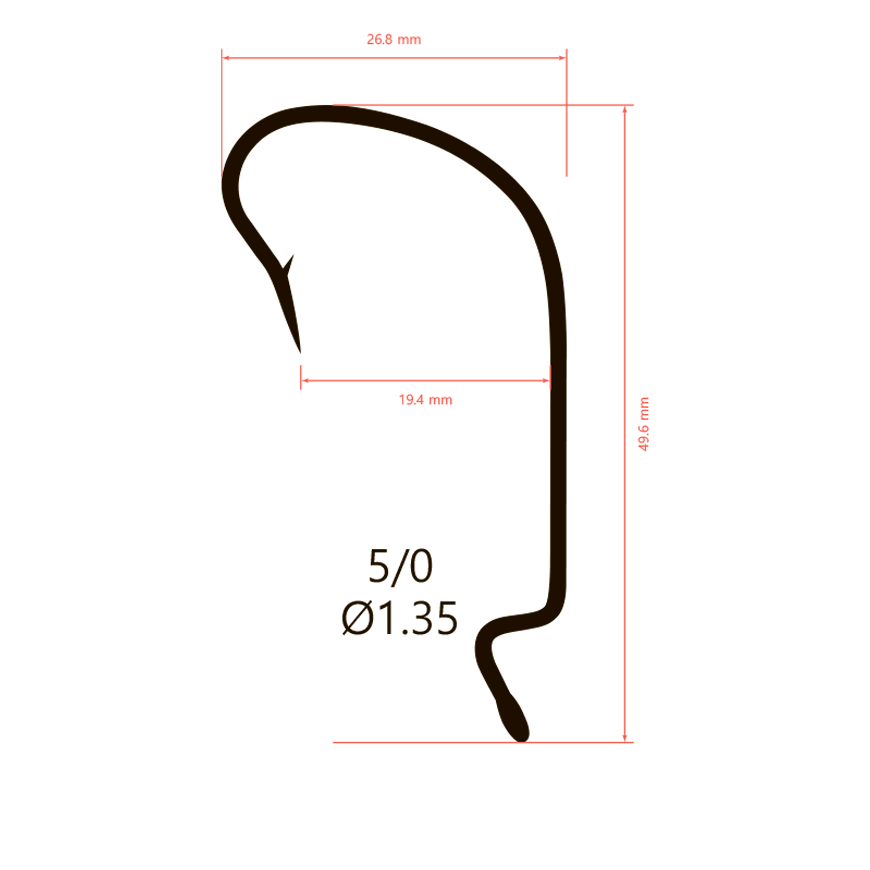Крючки офсетные Saikyo BS-3312 Offset Hook
