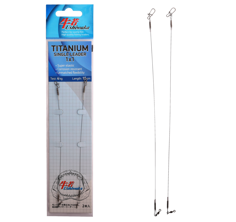 Поводки Ushiwaka Titanium Single Leader 1x1 Поводки Ushiwaka Titanium Single Leader 1x1