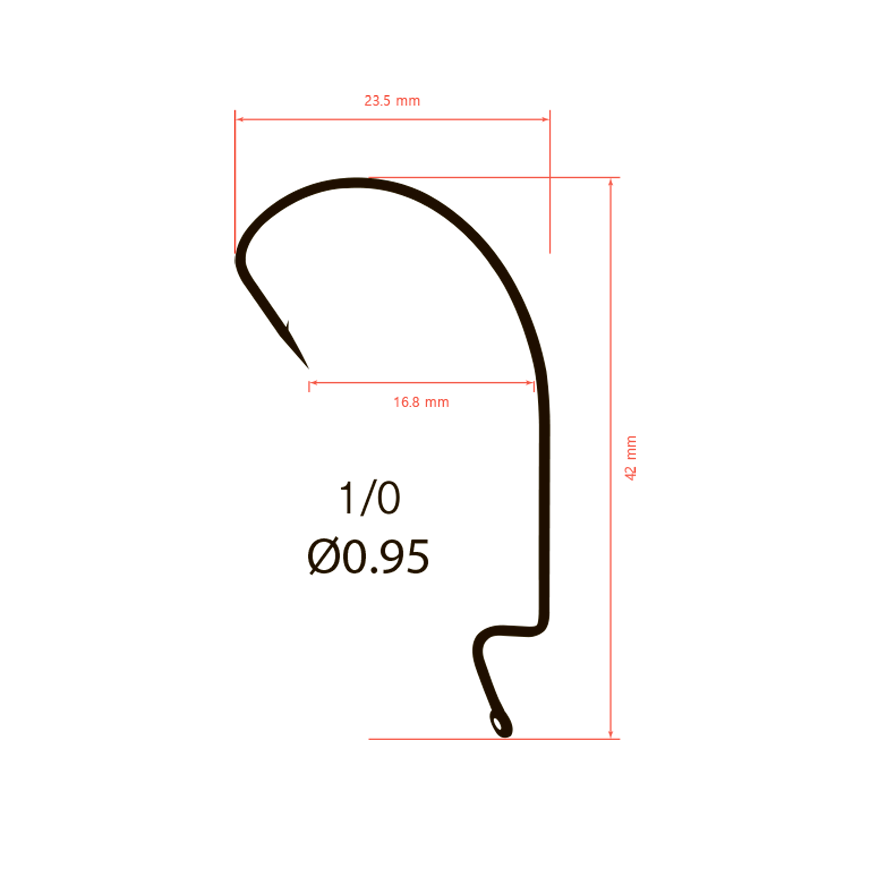 Крючки офсетные Saikyo BS-3315 Offset Hook