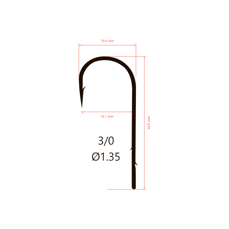 Крючки Saikyo BS-2313 Round Bent Worm