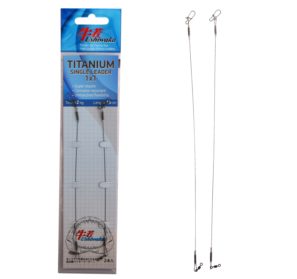 Поводки Ushiwaka Titanium Single Leader 1x1 Поводки Ushiwaka Titanium Single Leader 1x1