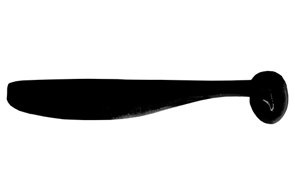 Мягк.приманки LureMax SLIM SHAD 4&apos;&apos;/9,5см, LSSLS4-006 Black (10 шт.)