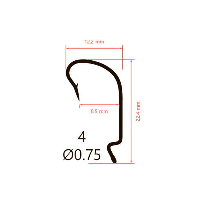 Крючки офсетные Saikyo BS-2312 Offset Worm