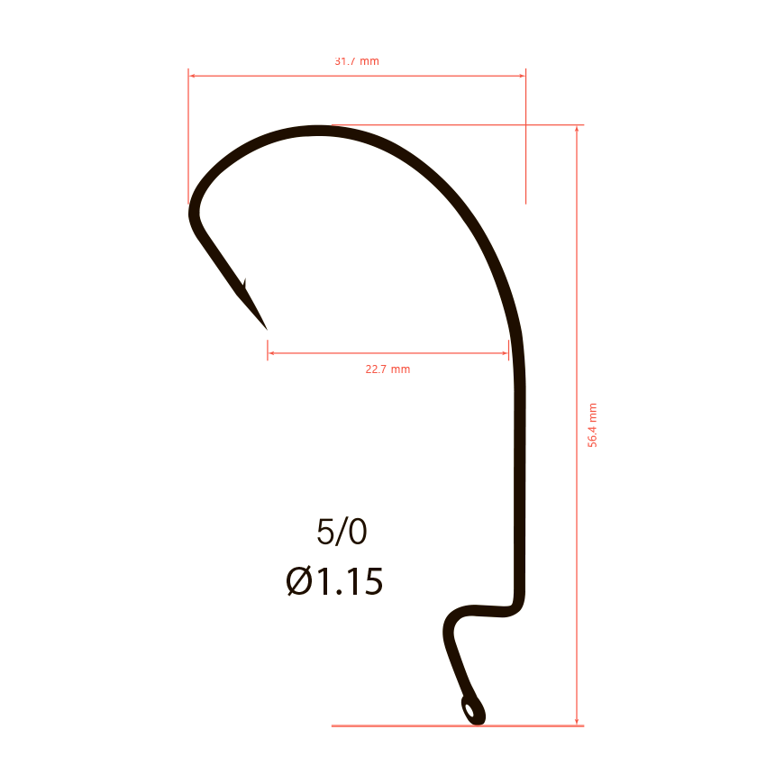 Крючки офсетные Saikyo BS-3315 Offset Hook