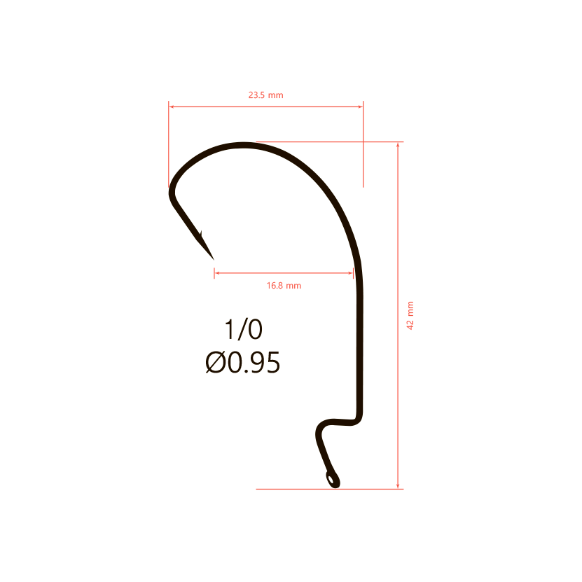 Крючки офсетные Saikyo BS-2315 Offset Wide Range Worm