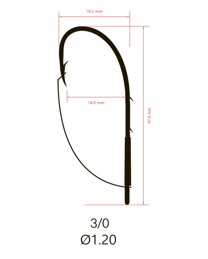 Крючки Saikyo KH-12001 Weedless Single Hook