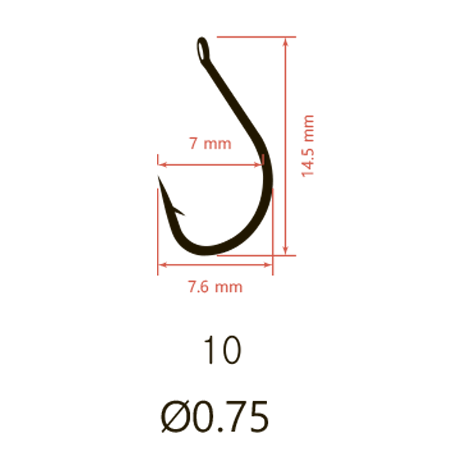 Крючки Saikyo KH-10008 Idumezina Ring