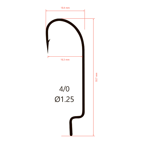 Крючки офсетные Saikyo BS-2311 O`Shaughnessy Worm