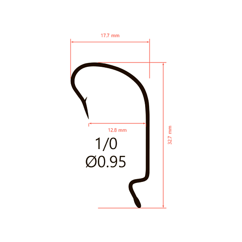 Крючки офсетные Saikyo BS-3312 Offset Hook
