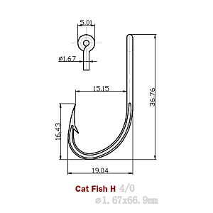 Крючки Saikyo Cat Fish H № 4/0 (10 шт)
