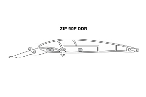Воблер LureMax ZIF   90F DDR-012 8,5 г. плавающий