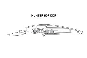 Воблер LureMax HUNTER 90F DDR-001 12 г. плавающий