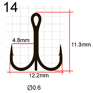 Крючки Saikyo тройн.7001BN № 14 (50шт)
