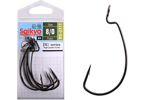 Крючки офсетные Saikyo BS-2317 Magna Super Lock Worm