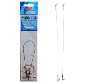 Поводок Ushiwaka Titanium Single UTS12512, 1х1, 12кг/25см, 2шт