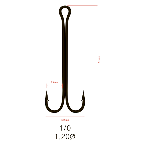 Крючки двойные Saikyo KH-11040 Double Hook (A-Long Shank)