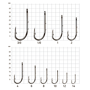 Крючки Saikyo KH-11014 Bait Holder BN  № 1 (10шт)