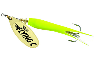  . Mepps AGLIA FLYING C, 10g 3 Gold/Chartreuse