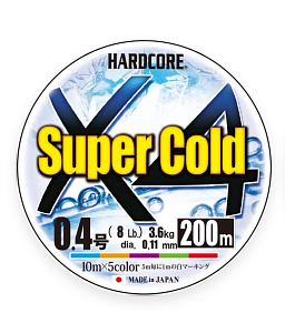 .. Duel PE Hardcore Super Cold X4 200m #2.0 5color 13.0Kg
