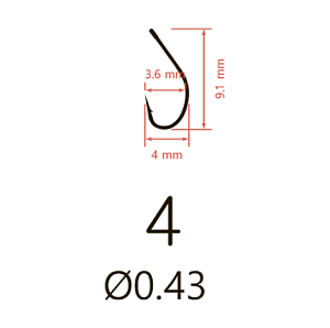 Крючки Saikyo KH-10014 Maruseigo BN  №4 (10шт)