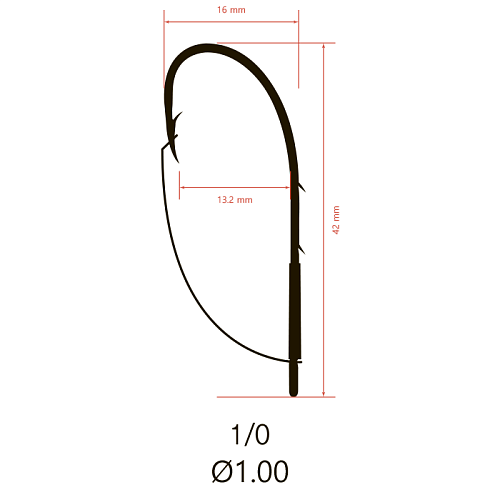 Крючки Saikyo KH-12001 Weedless Single Hook