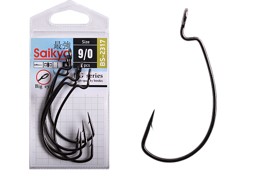 Крючки офсетные Saikyo BS-2317 Magna Super Lock Worm