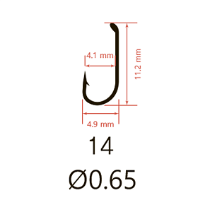 Крючки Saikyo KH-71451 Dry Fly BR №14 (20шт)