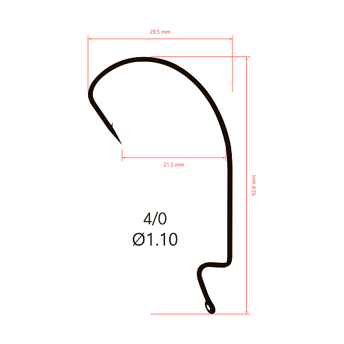 Крючки офсетные Saikyo BS-2315 Offset Wide Range Worm