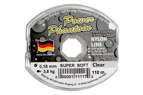 Леска Power Phantom Super Soft, прозрачный