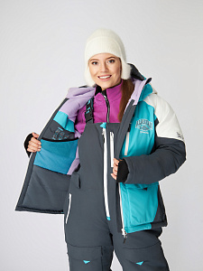 Костюм зимний Alaskan Vanda жен.    XS бел/голуб/сер (куртка+полукомбинезон)