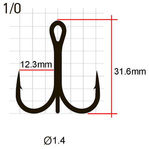 Крючки тройные Saikyo 7001