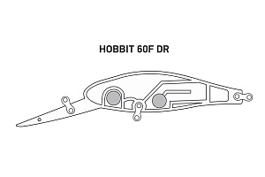 Воблер LureMax HOBBIT 60F DR-012 7 г. плавающий