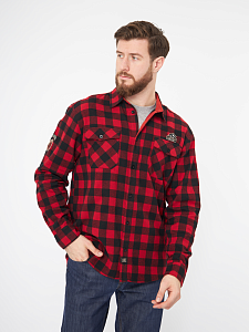 Рубашка Alaskan фланелевая красная клетка    XS