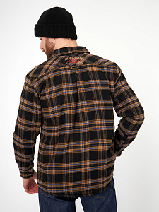 Рубашка Alaskan с мех. подкл. коричн. клетка    XS