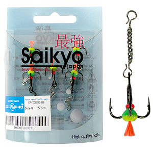 Тройник-капля ECO-PRO с красн. хвост. тип B + цеп. №10 ( 5шт)