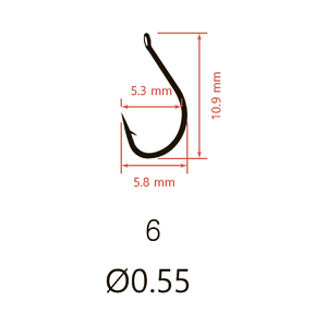 Крючки Saikyo KH-10008 Idumezina BN № 6 (10шт)