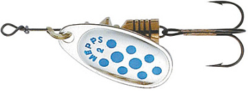  . Mepps COMET PTS, 3, SILVER/Blue dots