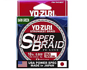 Пл.шн. Yo-Zuri PE Super Braid 135м Dark Green 10Lbs (0.15мм)