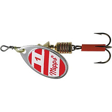  . Mepps AGLIA White/Red, 1, SILVER