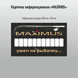 Автовизитка Maximus 1 под стекло авто