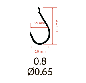 Крючки Saikyo KH-10026 Chinu Ring BN №0,8 (10шт)