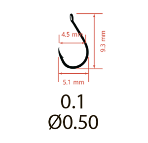 Крючки Saikyo KH-10026 Chinu Ring BN №0,1 (10шт)